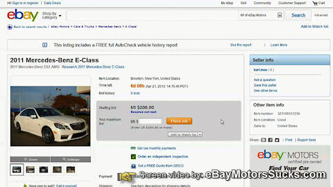 Archive Video: Mercedes Benz E-Class Internet Car Scam