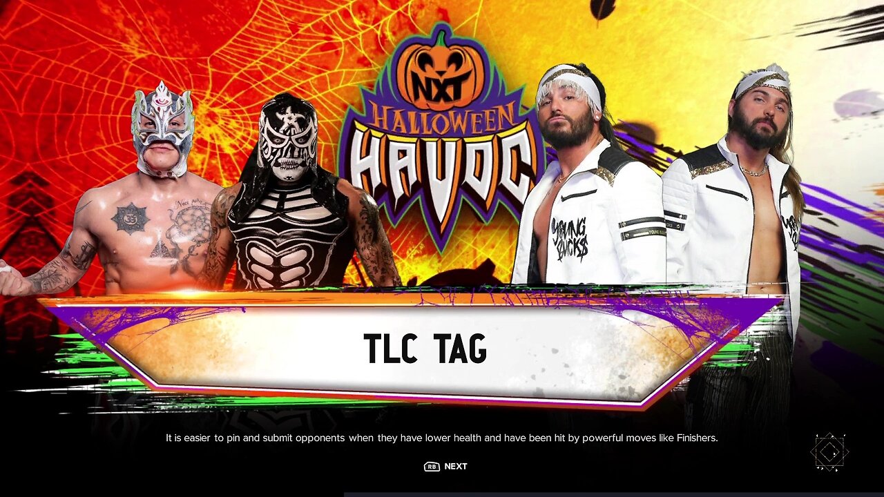 WWE 2k24 TLCTag Rey Fenix & Pentagon Jr vs Nick Jackson & Matt Jackson