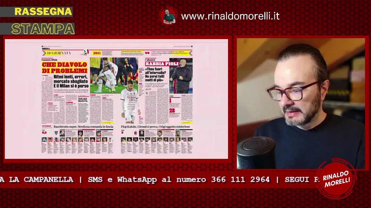 Milan delude, 2-2 a Lecce. Vince l'Inter, il Napoli scappa. Rassegna Stampa ep.239 | 15.01.23