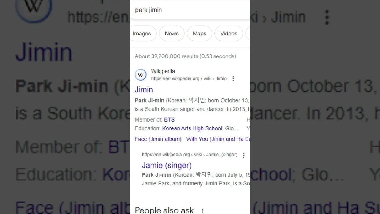 BTS Members On Google Without Their Group Name