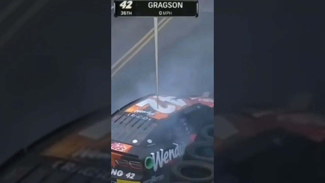 Noah Gragson crash on the turn 6 tire barrier (#insanity edition) #nascar #noahgragsoncrash #racing