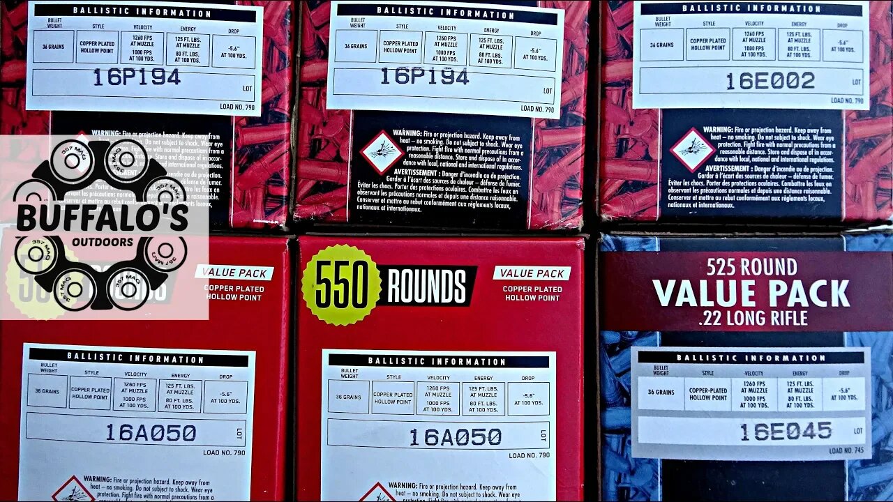 Lot codes on bulk pack .22lr