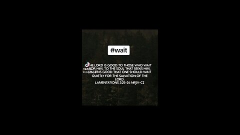 wait, salvation