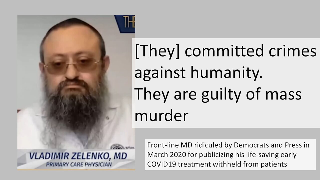 COVID19 MD Identifies "Crimes Against Humanity"