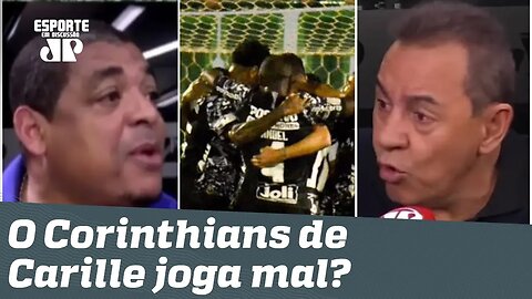 Vampeta DISCUTE com jornalistas: "Corinthians joga mal? Tá 5 pontos à frente do São Paulo!"