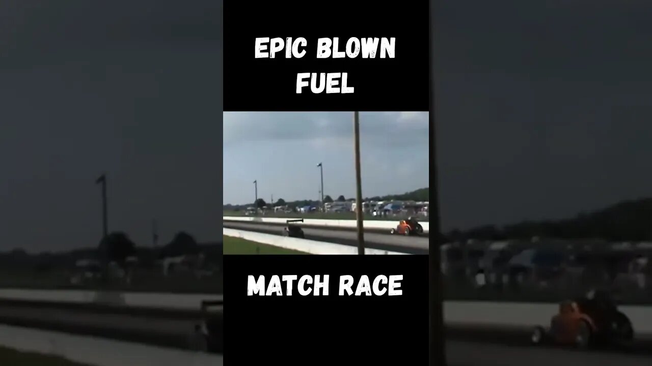 Epic Blown Fuel Coupe and Altered Match Race! Send It! #shorts