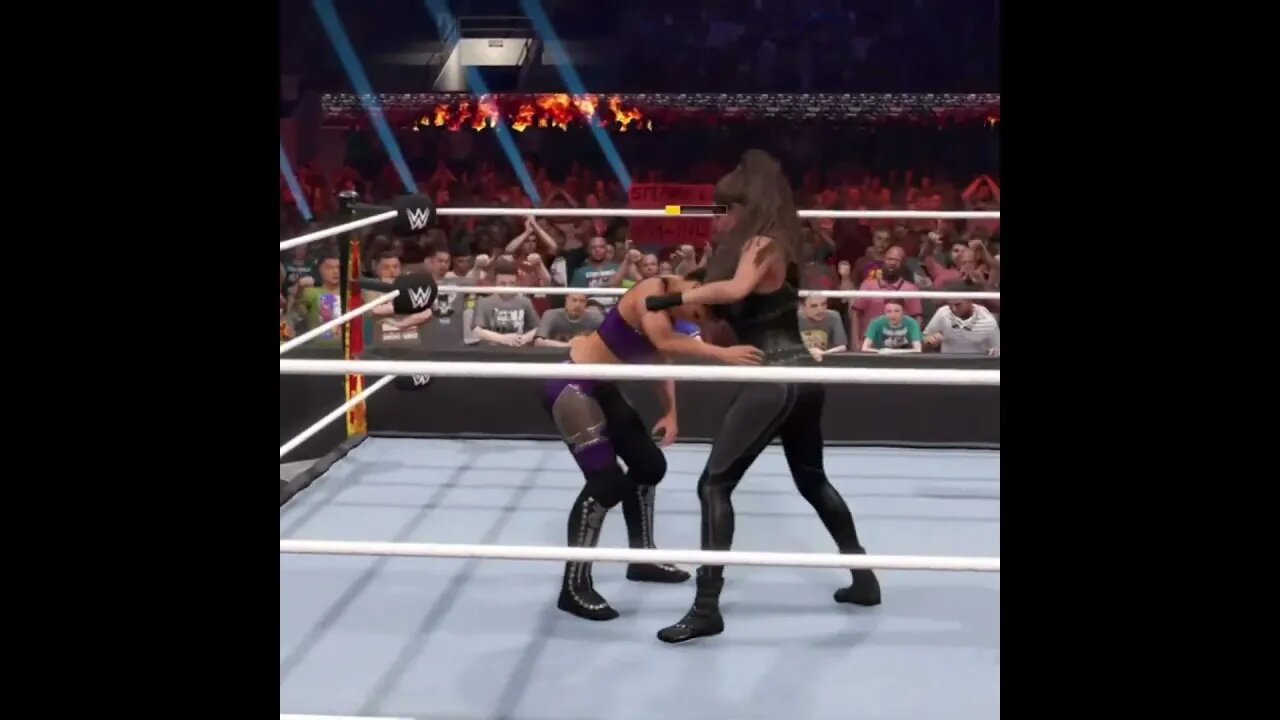 wwe2k23 shayna baszler kirifuda clutch to Stephanie McMahon #wwe2k23 #wwe2k23gameplay