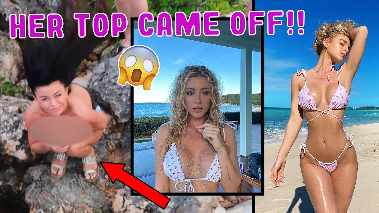 Anguilla+ BLOW HOLE BLOWS OFF GIRLS TOP