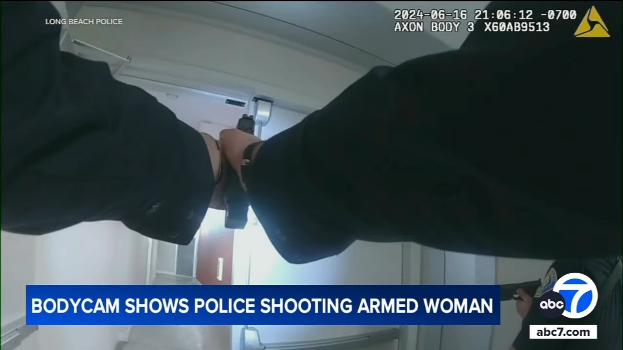 Bodycam video shows Long Beach officers shooting woman who pointed replica gun