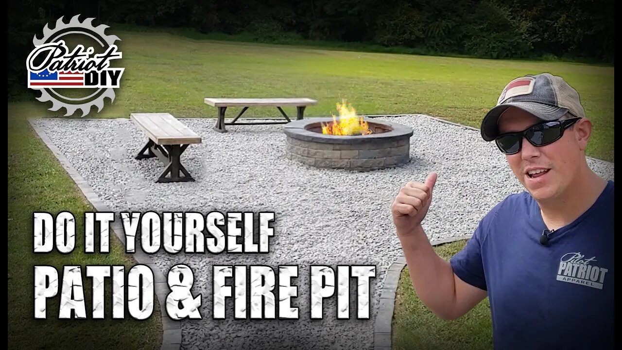 DIY Patio And Fire Pit Seating Area