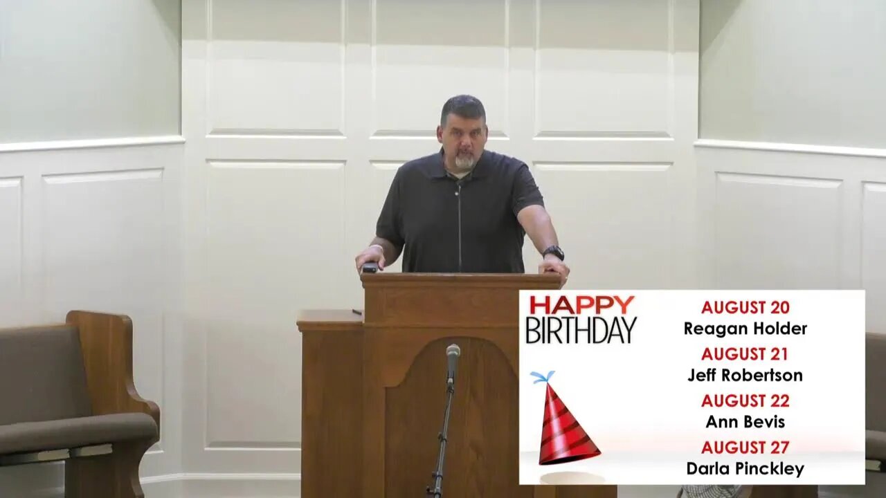 Wednesday Evening Bible Study, August 23, 2023