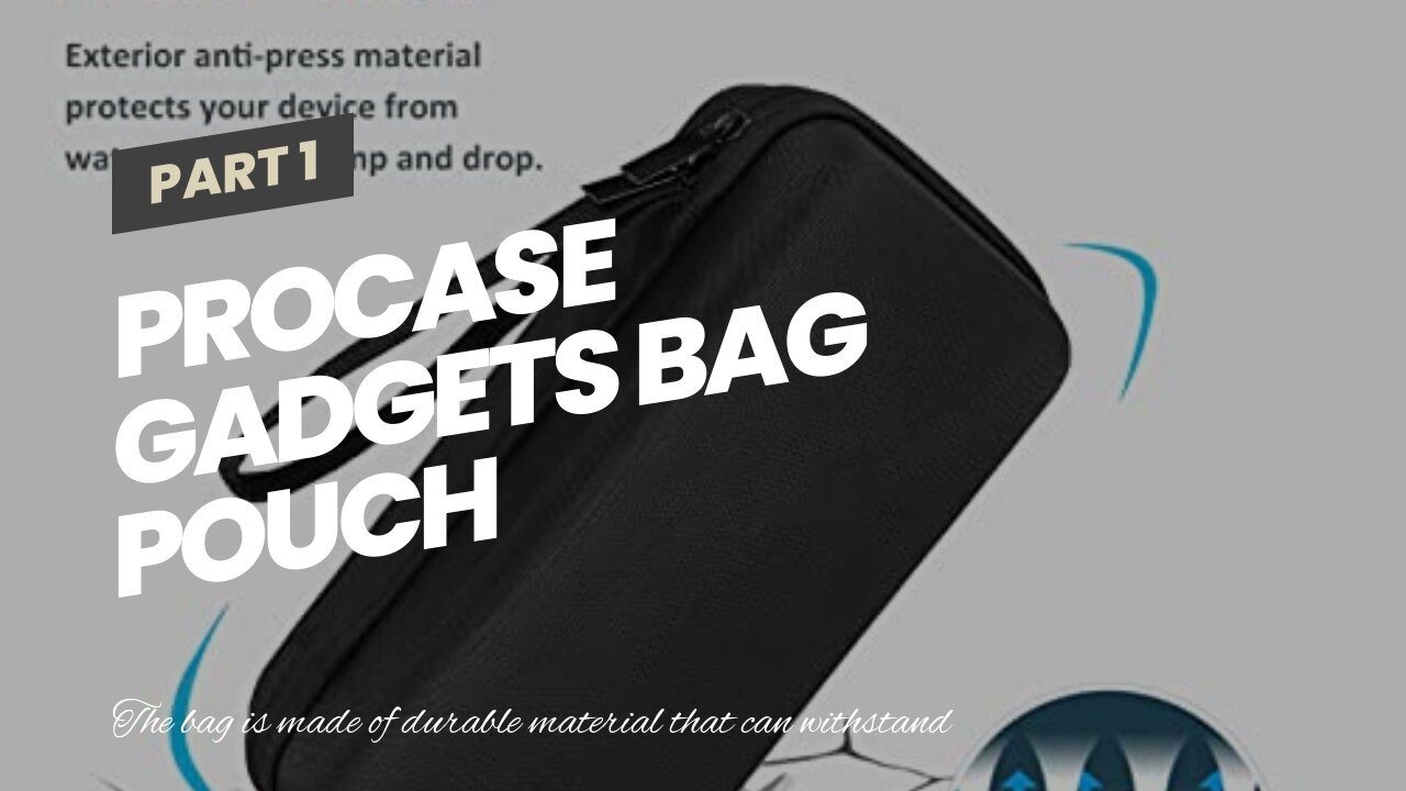 ProCase Gadgets Bag Pouch Electronics Accessories Organizer Travel Gear Storage Case Bag for Ha...