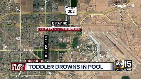 Child pulled from Gilbert pool dies at hospital