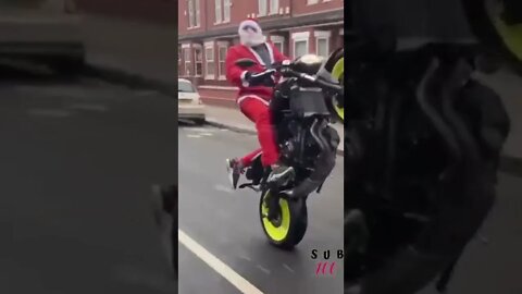 SANTA WHEELIES YAMAHA MT07