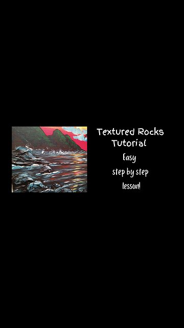 Easy Way to add textured rocks to your paintings!