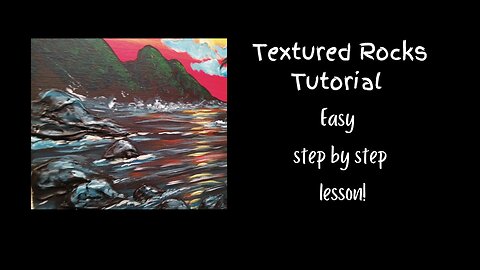 Easy Way to add textured rocks to your paintings!