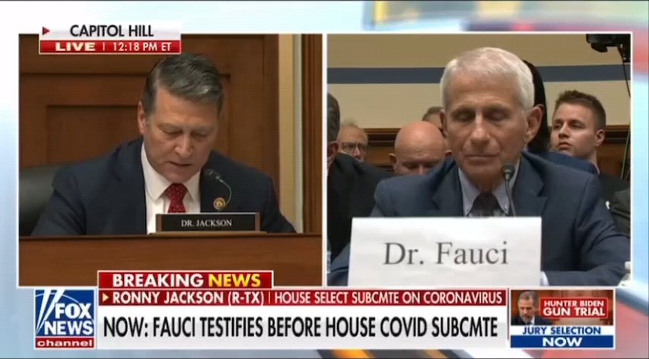 Rep Ronny Jackson questions Fauci about mandating people to get the vaccine.