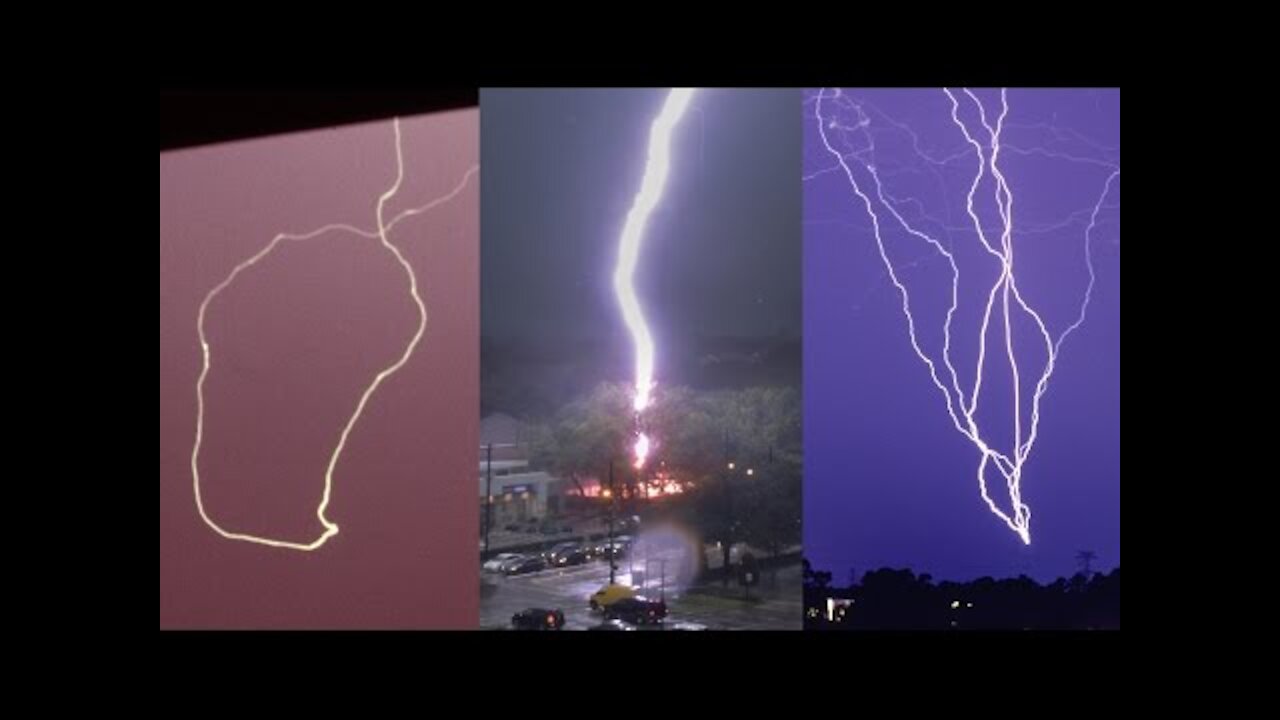 STRANGE LIGHTNING STRIKES - Caught on Camera and explained