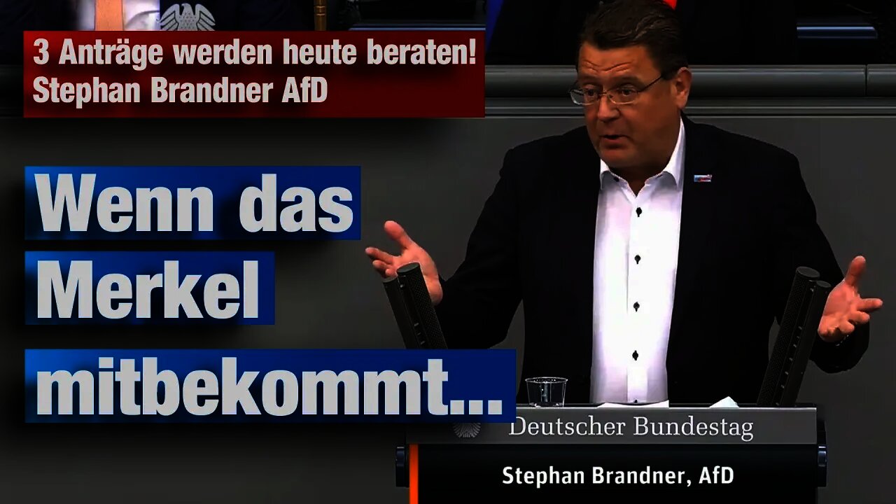 3 Anträge werden heute beraten! Stephan Brandner AfD