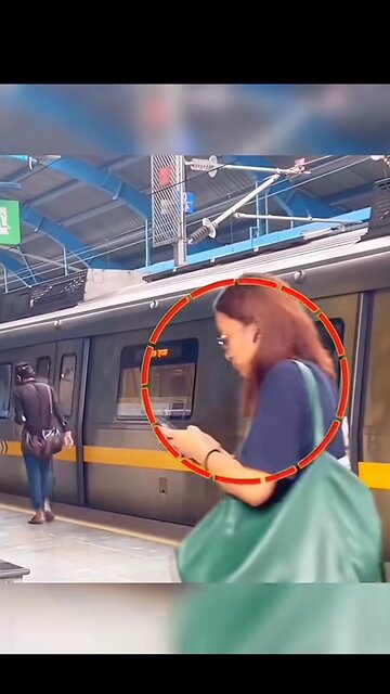 Exercise caution, as mobile theft is a risk in the Delhi Metro as well.😱