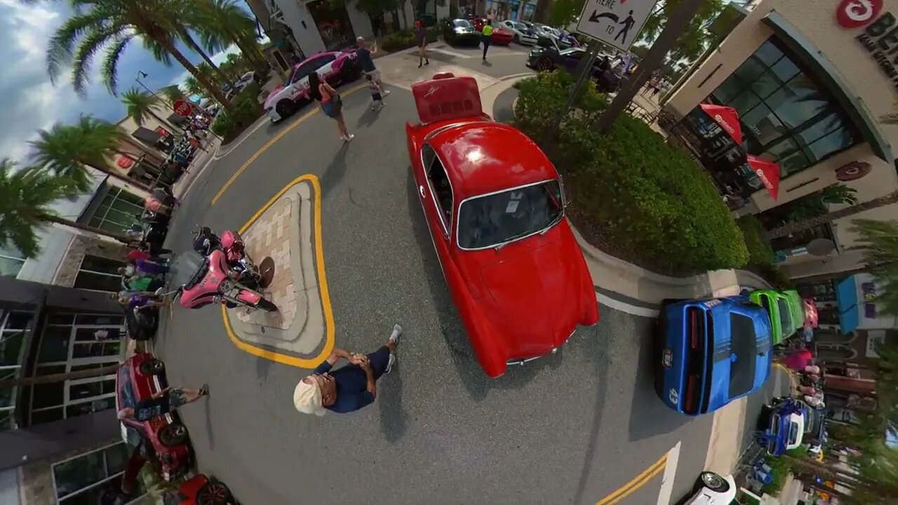 1971 Karmann Ghia - Promenade at Sunset Walk - Kissimmee, Florida - #karmannghia #insta360