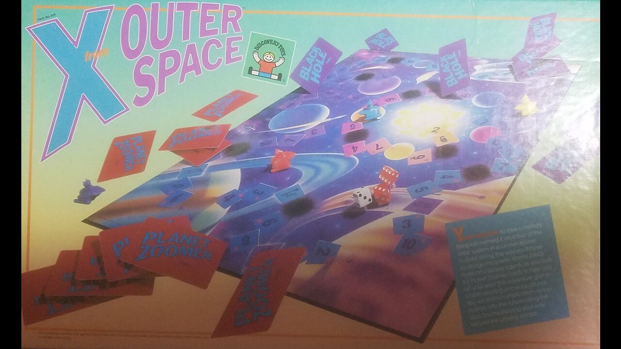 X from Outer Space Board Game (1986, Discovery Toys) -- What's Inside