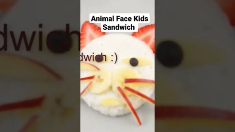 Animal Face Sandwich for Kids #shorts