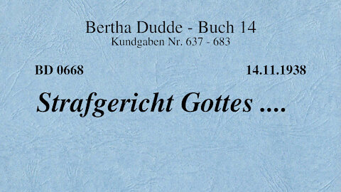 BD 0668 - STRAFGERICHT GOTTES ....