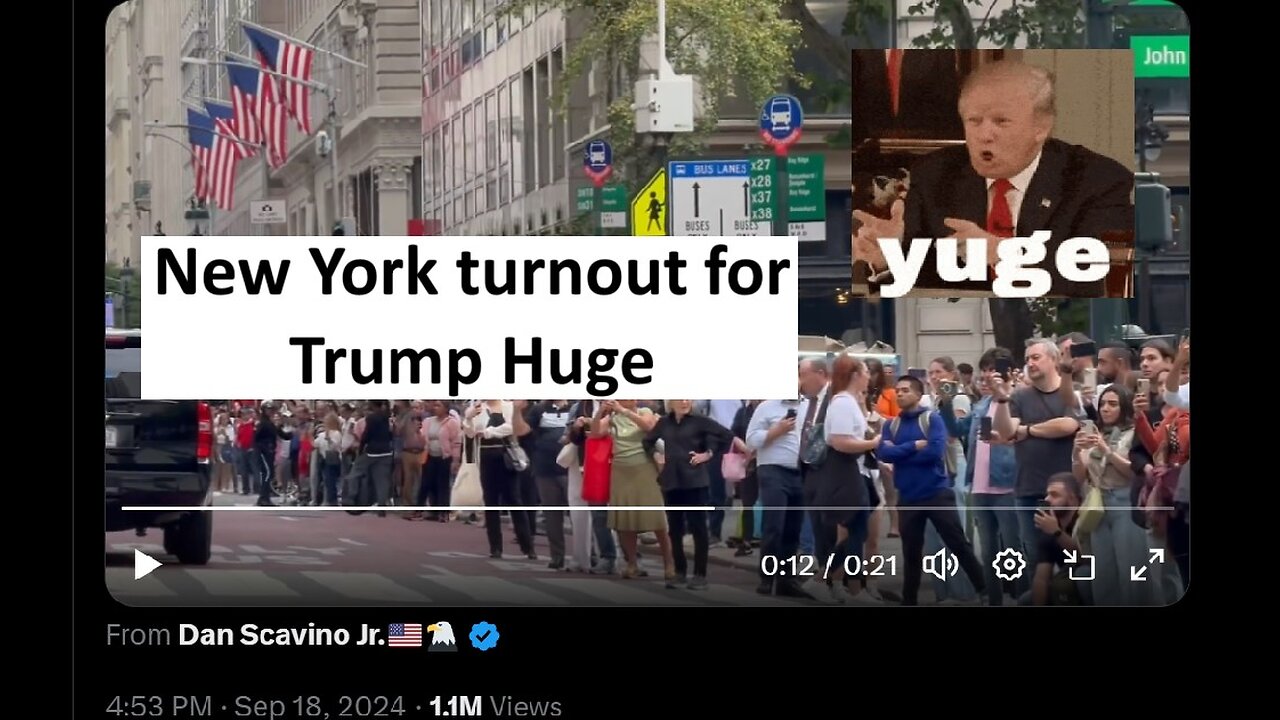 New York turnout for Trump Huge