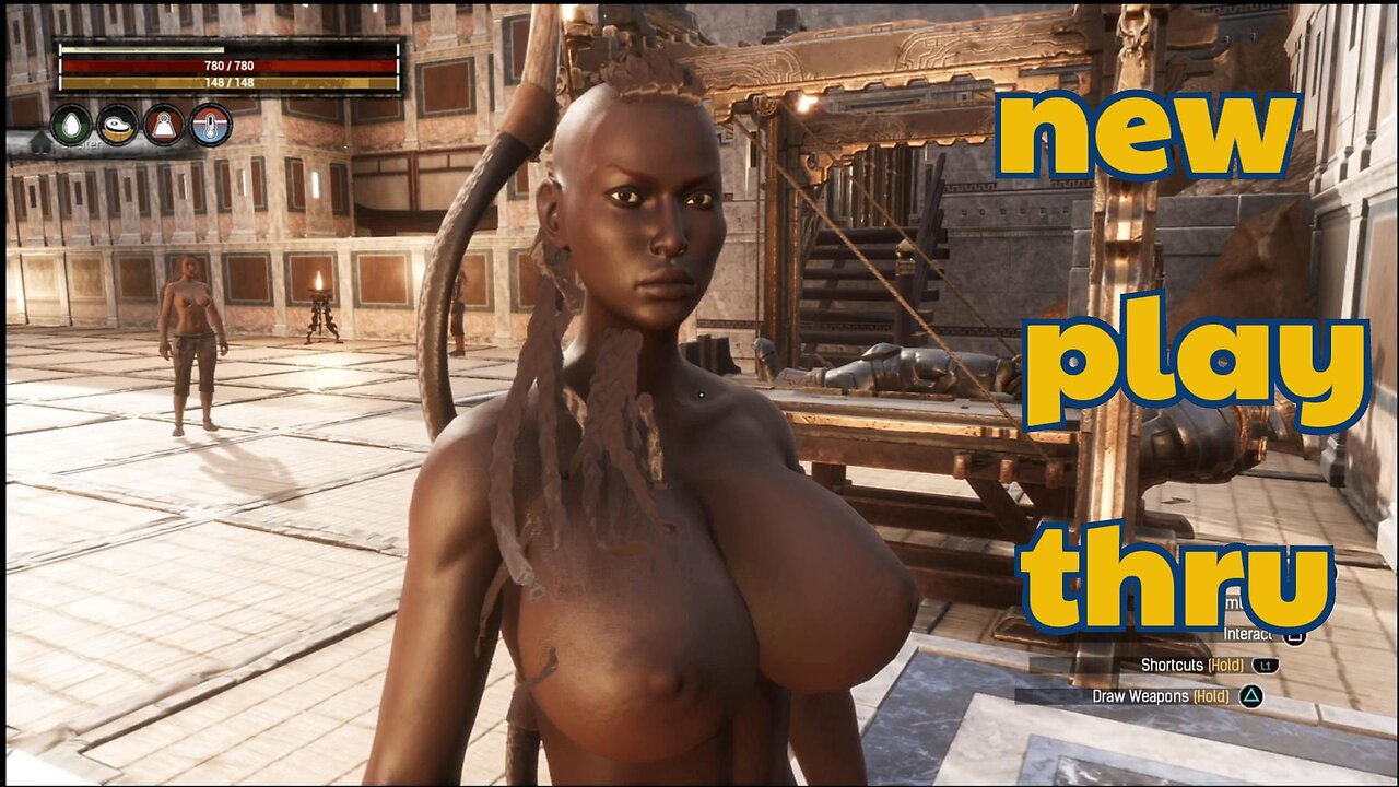 Conan Exiles new play thru Bouncing busty Boobs