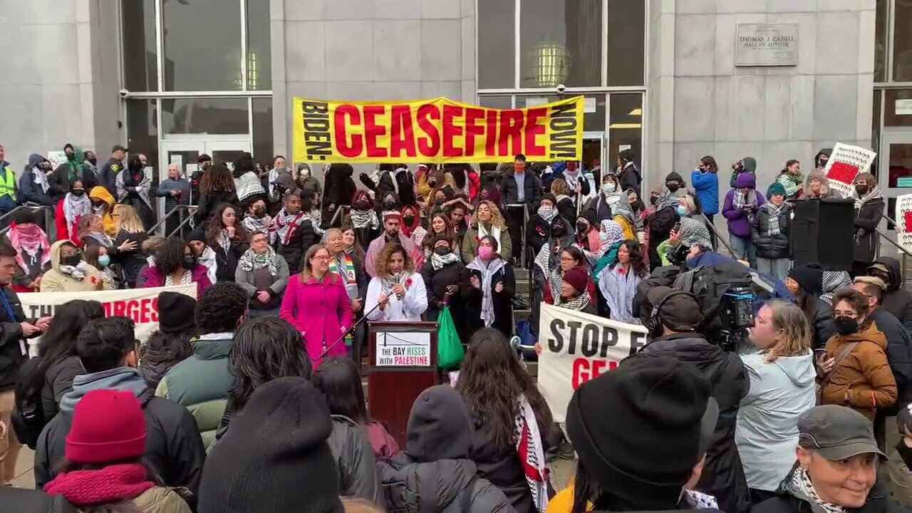 Demonstrators Call For San Francisco District Attorney To Drop Charges Against The 'Bay Bridge 78'