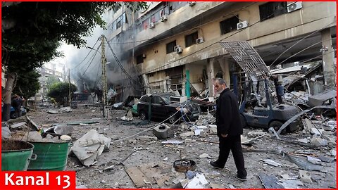 Aftermath of rocket attack on Haifa in northern Israel