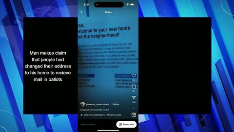 Man Reports Fake Ballots sent to his address, same calls Law Enforcement to Investigate