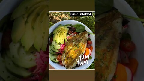 made me drool? Grilled Fish Salad yum 😋
