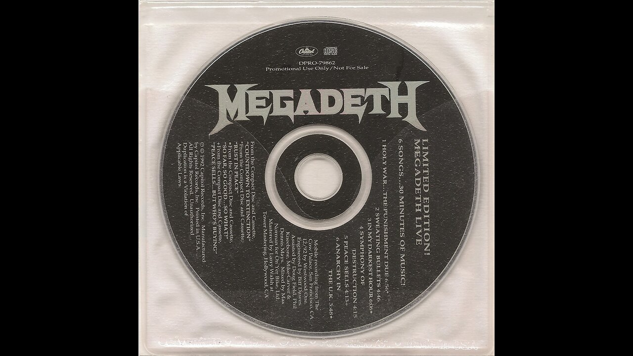 Megadeth - Limited Edition! Megadeth Live