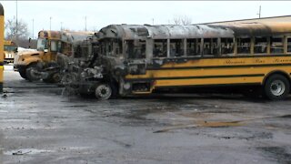 Numerous school buses at Thomas Bus Company engulfed in flames, Burlington schools closed on Feb. 2