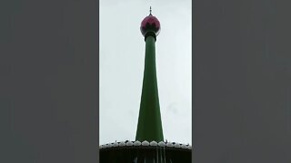 At the entrance of the Lotus Tower Colombo