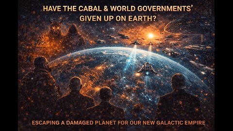 Maybe The Cabal And World Governments' Have Given Up On Earth?