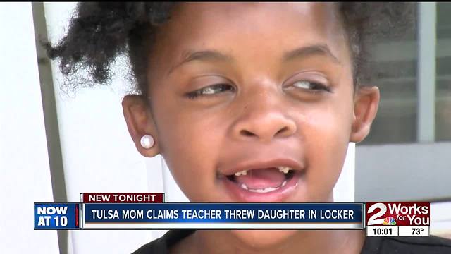 Tulsa Mom claims teacher put daughter in locker