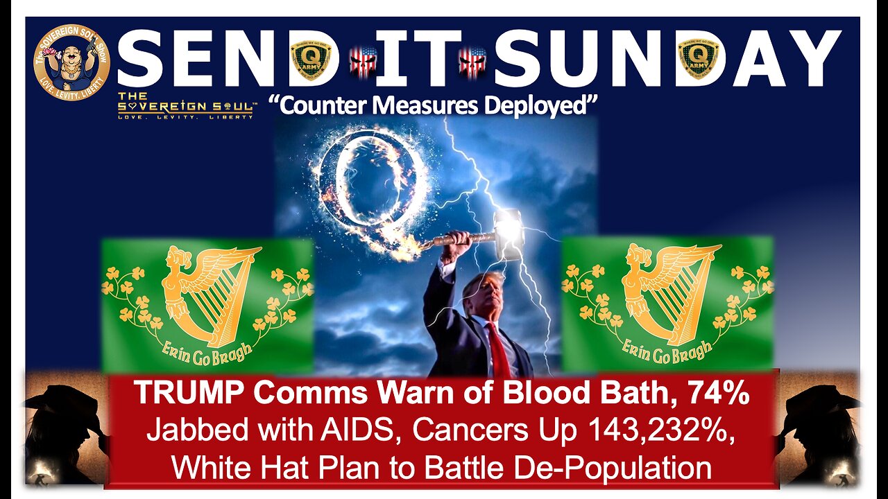WWG1WGA ☘️ TRUMP WARNS of [DS] BloodBath, Govt admits 74% Jabbed with AIDS, Cancers up 143,232%