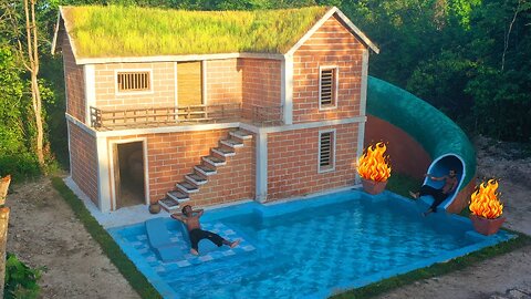 🏠 120 Days Building Epic Underground House with Waterslide 🌊