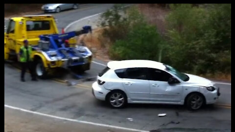 Quality Towing - AAA Approved - Pt 2 Mountain road rescue - 23 seconds