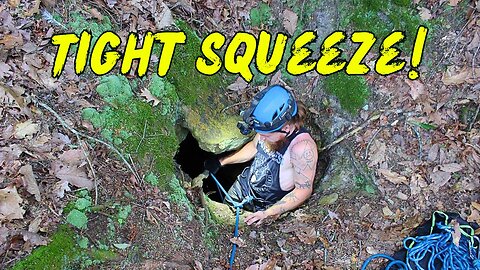 Rappelling into a super TIGHT crevice! 😱