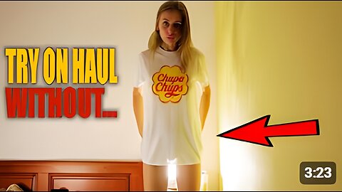 Try on haul new transparent T-shirt with Tina