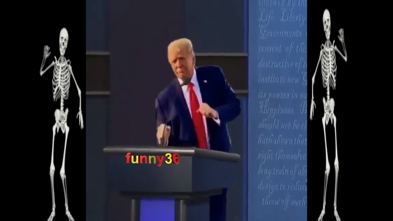 Trump dance with skeleton 😂😂😂