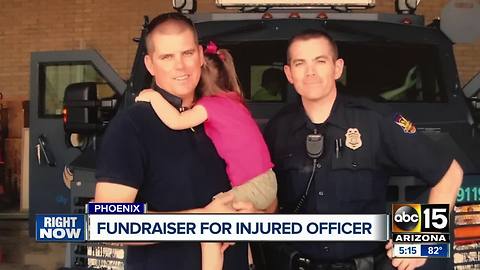 BBQ held for Phoenix officer injured in crash