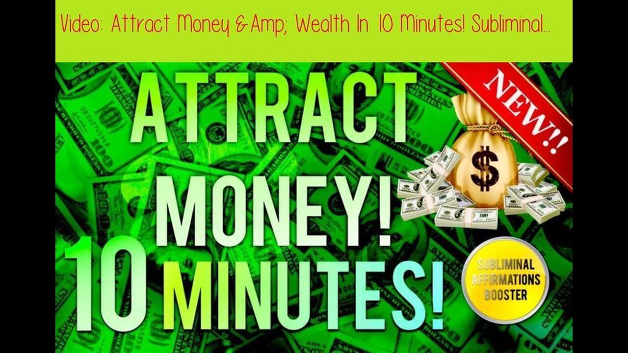 🎧 ATTRACT MONEY & WEALTH IN 10 MINUTES! SUBLIMINAL AFFIRMATIONS BOOSTER! REAL RESULTS DAILY!