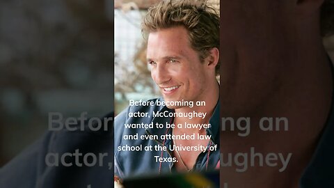 Matthew McConaughey: 5 Unbelievable Facts You Won't Believe! #shorts #alrightalrightalright