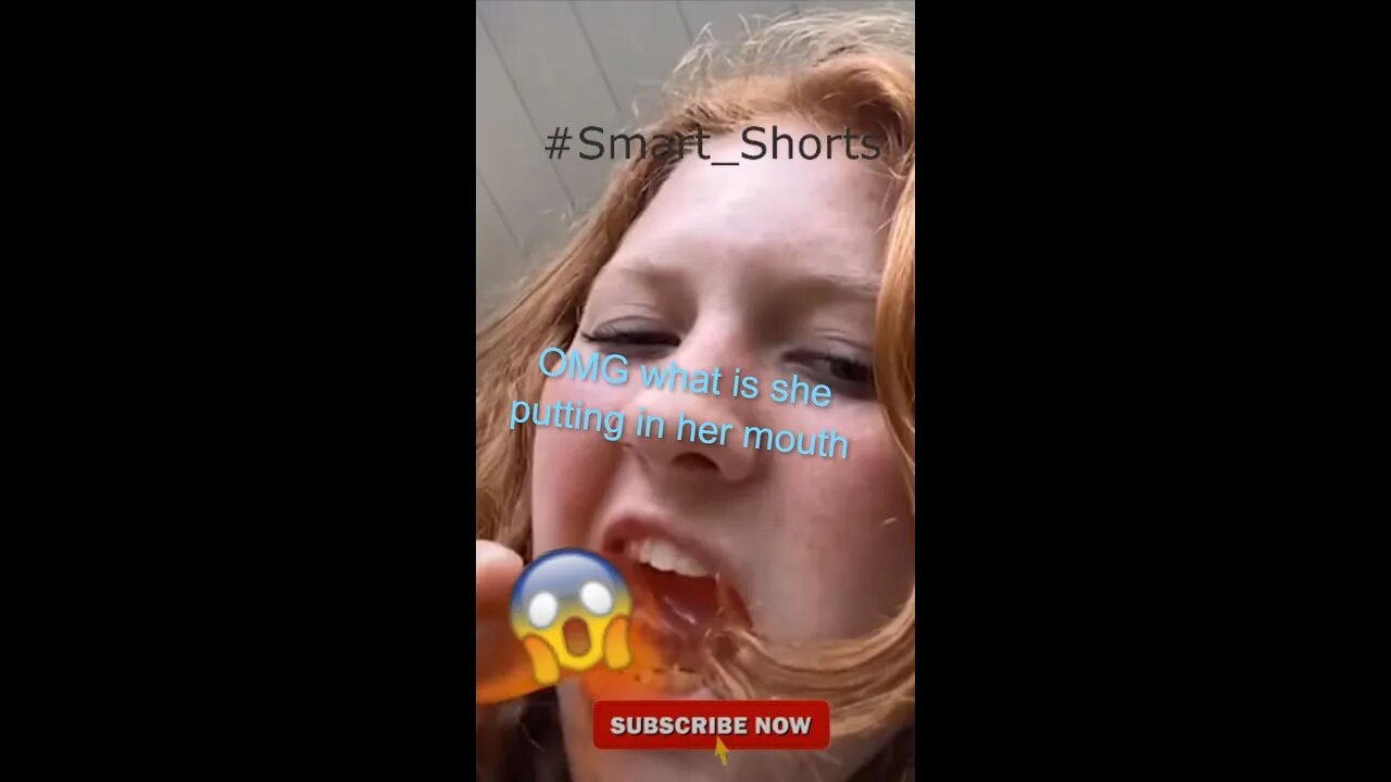 omg what is she putting in her mouth? 😂 #shorts