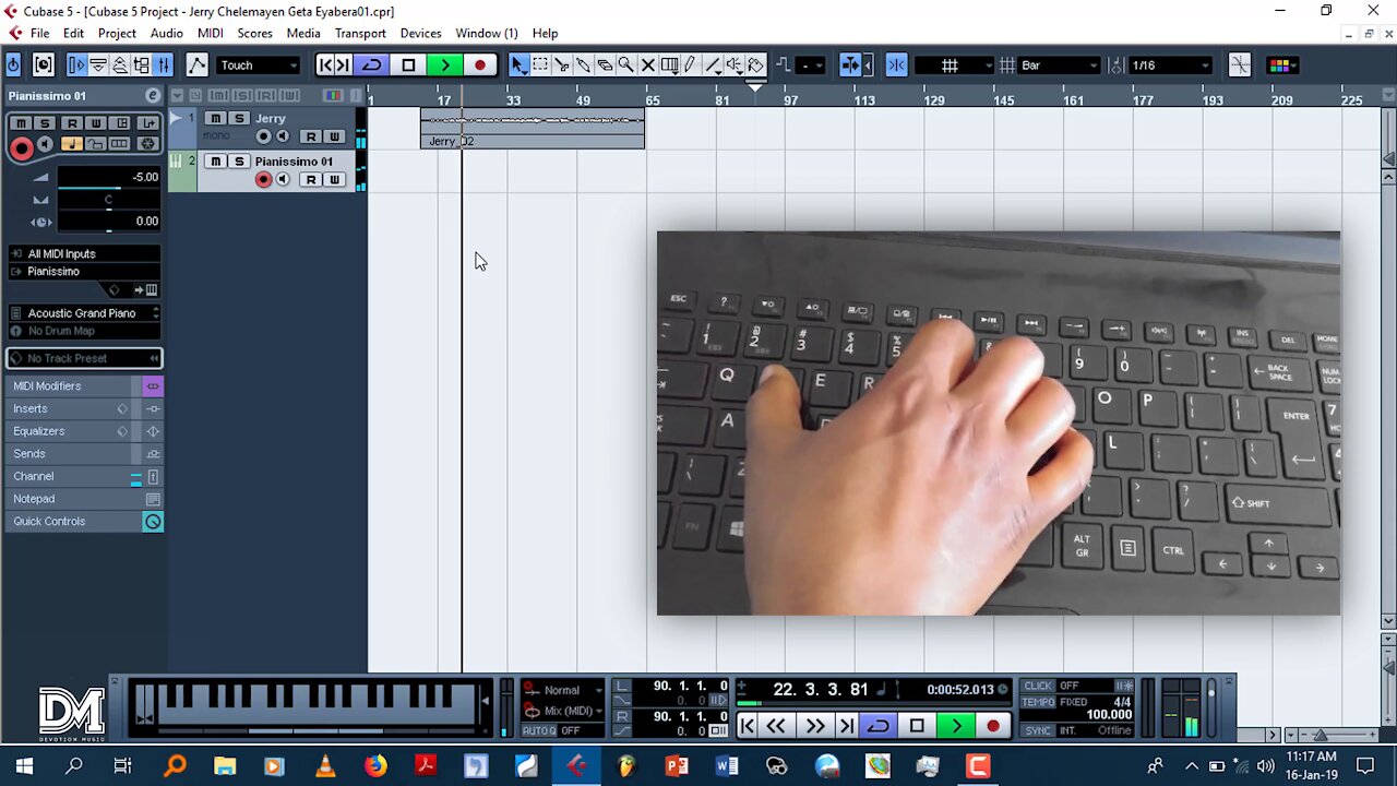 Cubase 5 Tutorial --- How to make 'Chikchika' Style Music (Tempo 100) --- [Amharic_አማርኛ]